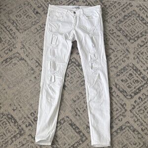 White Distressed | Ripped Women Jeans (size 28)